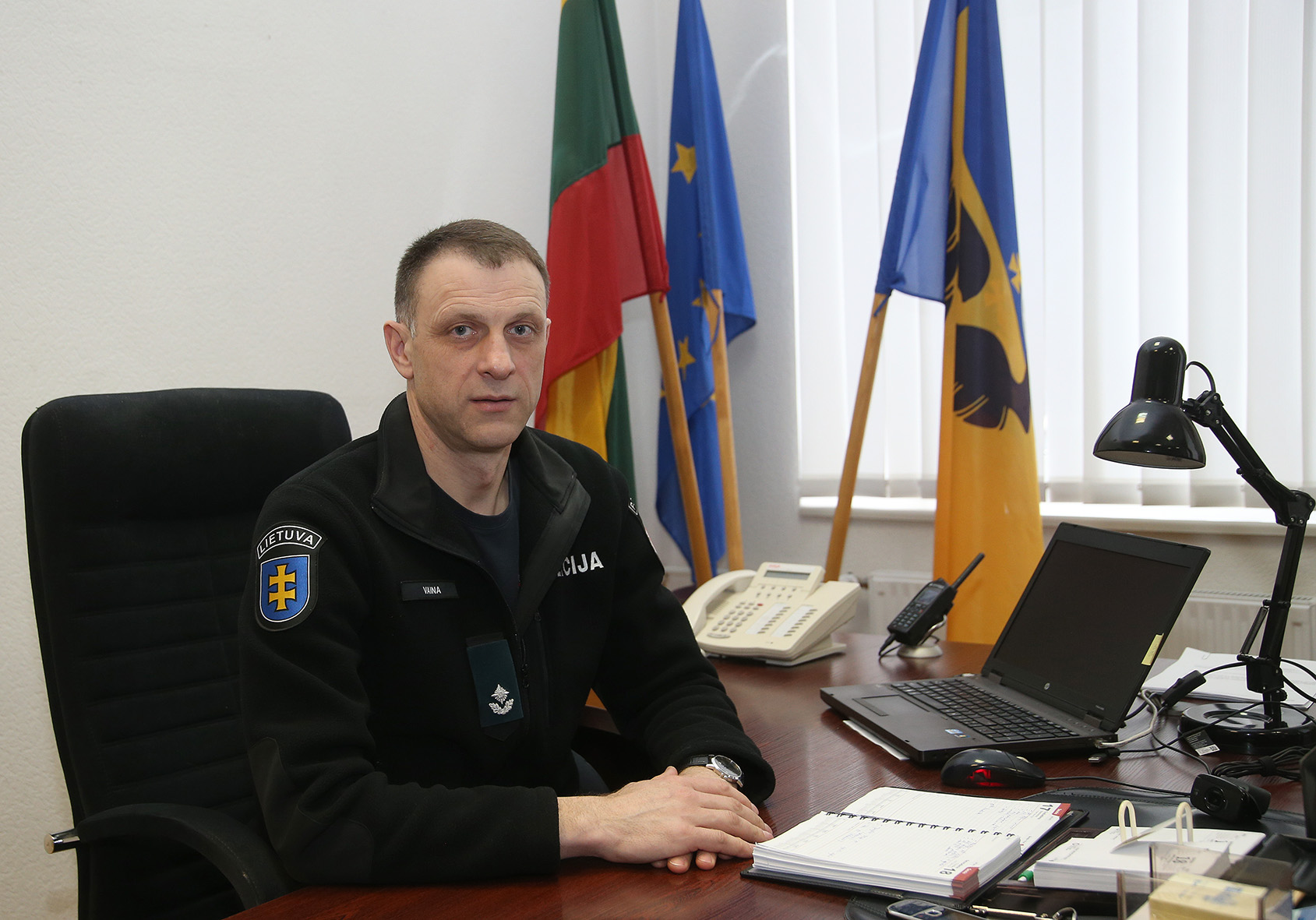 Kėdainių rajono policijos komisariato viršininkas Alvydas Vaina pažymėjo, kad senolės paieška vykdoma ne tik Kėdainių rajone, bet ir visoje Lietuvoje. / A. Barzdžiaus nuotr. 